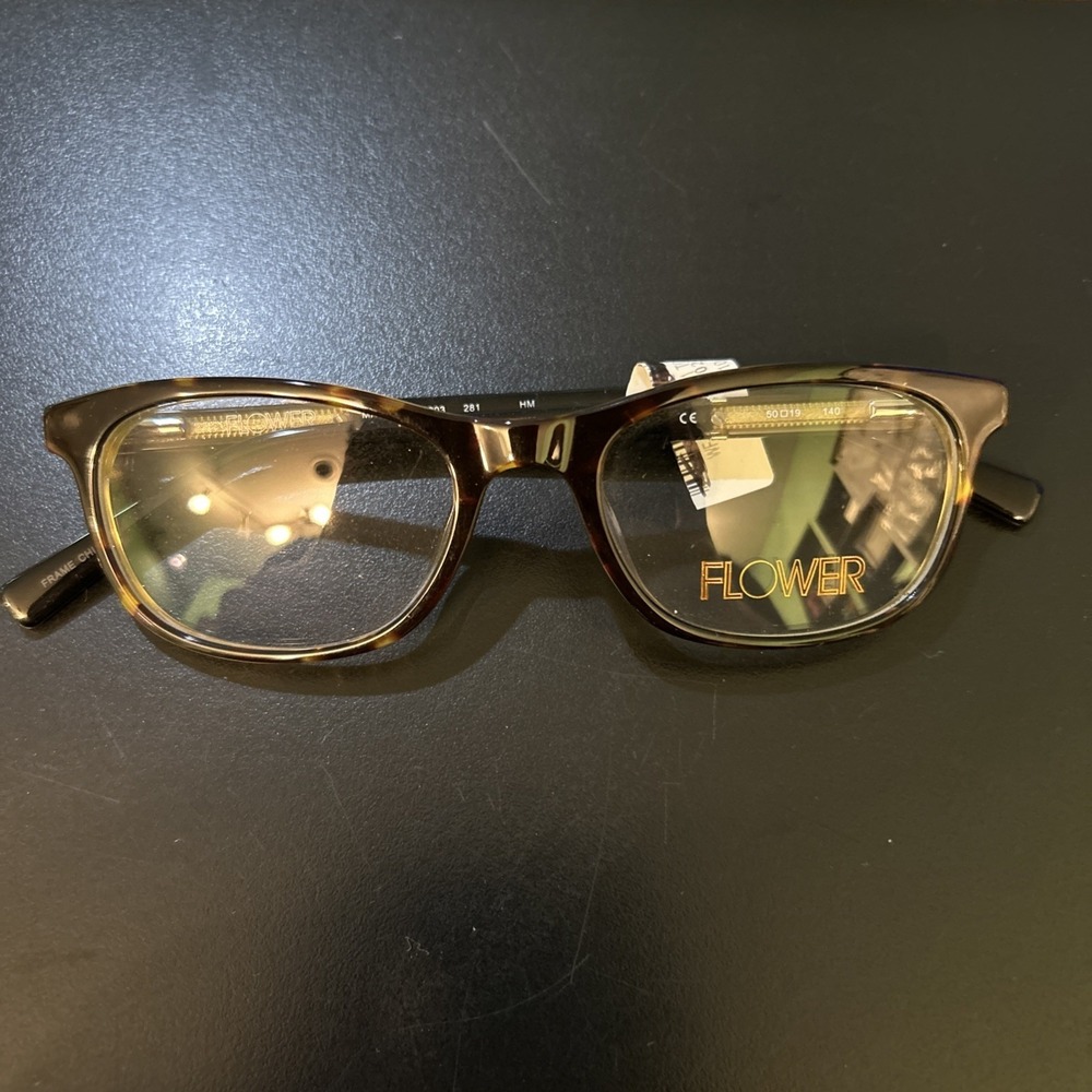 Flower WF FLR6003 281 Tortoise Eyeglasses Frames 50-19-140 NWT Frames Only